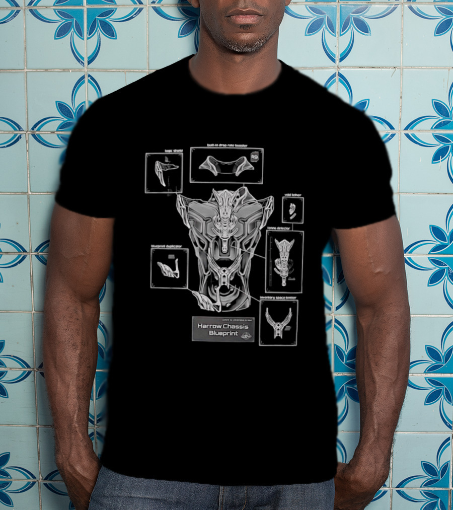 Harrow Chassis Warframe Blueprint Diagram T-Shirt