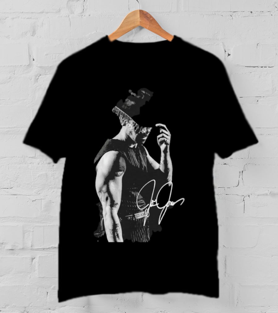 Joe Jonas Signature Black And White Cowboy Hat T-Shirt