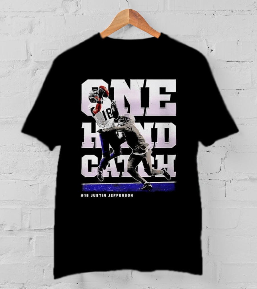 One Hand Catch Justin Jefferson Minnesota T-Shirt