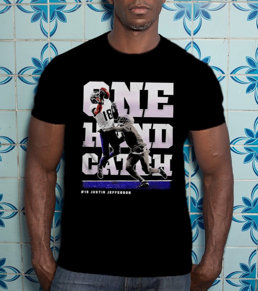 One Hand Catch Justin Jefferson Minnesota T-Shirt