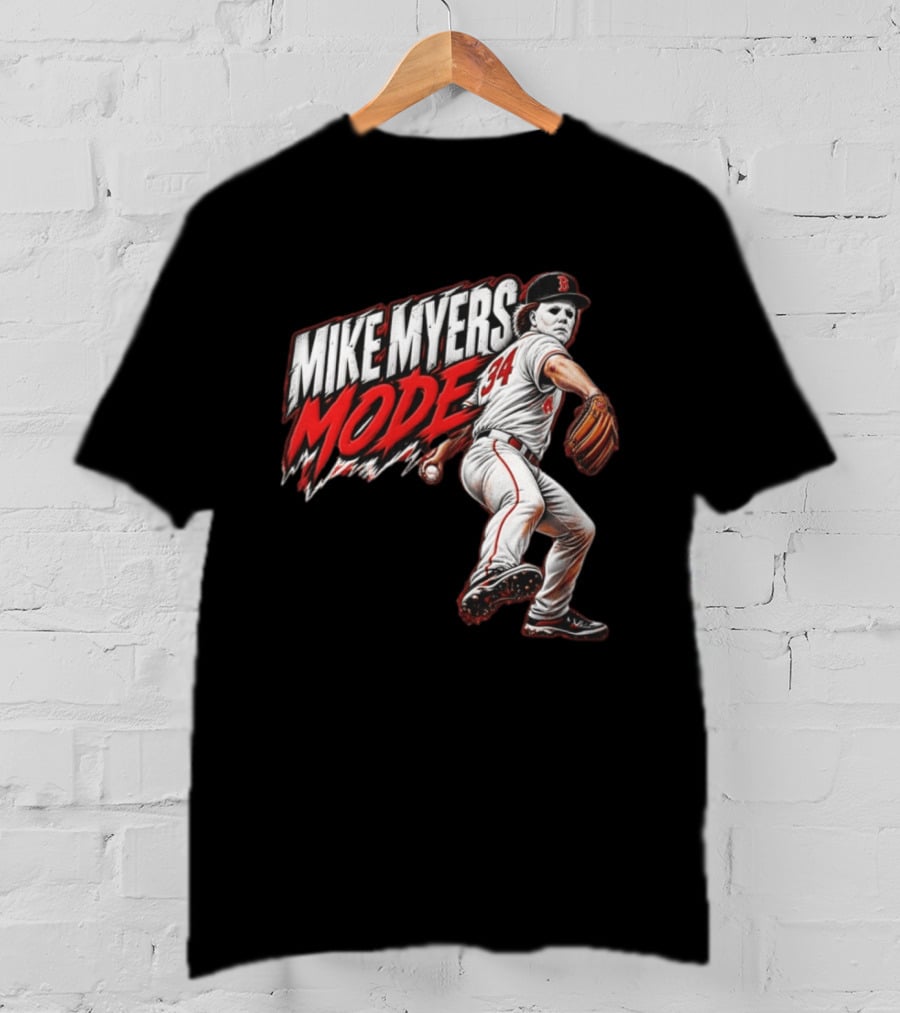 Mike Myers Mode Boston Red Sox Halloween Baseball 34 T-Shirt