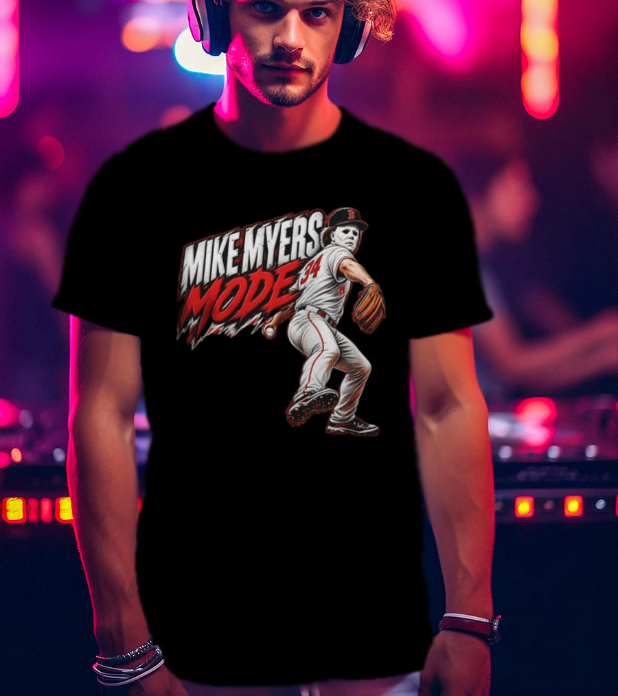 Mike Myers Mode Boston Red Sox Halloween Baseball 34 T-Shirt
