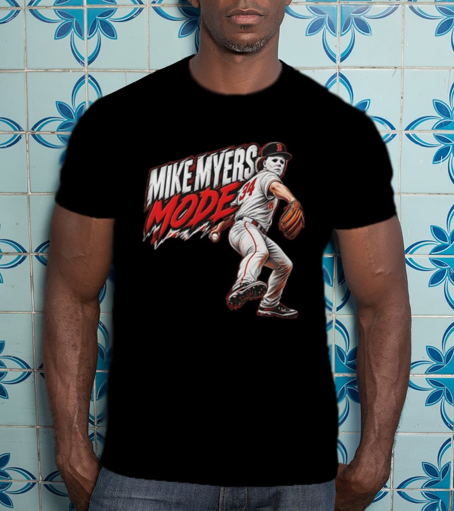 Mike Myers Mode Boston Red Sox Halloween Baseball 34 T-Shirt
