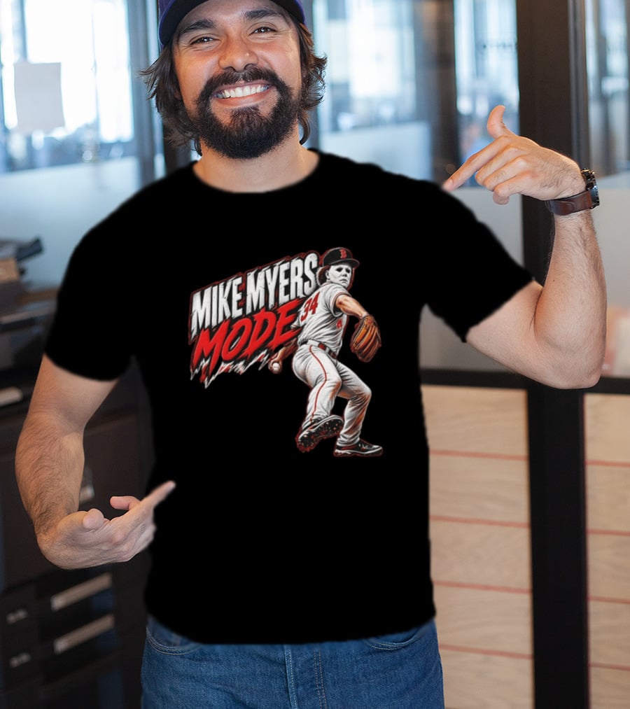 Mike Myers Mode Boston Red Sox Halloween Baseball 34 T-Shirt