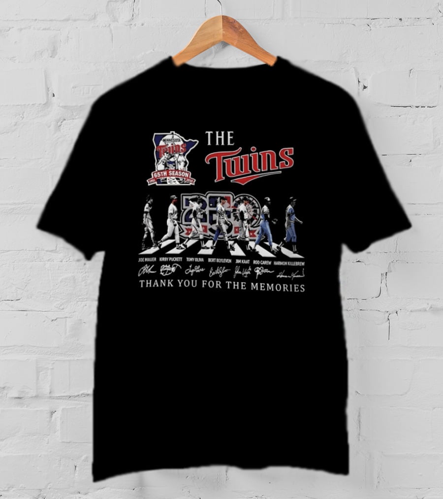 Minnesota Twins 65th Season Abbey Road Thank You For The Memories T-Shirt