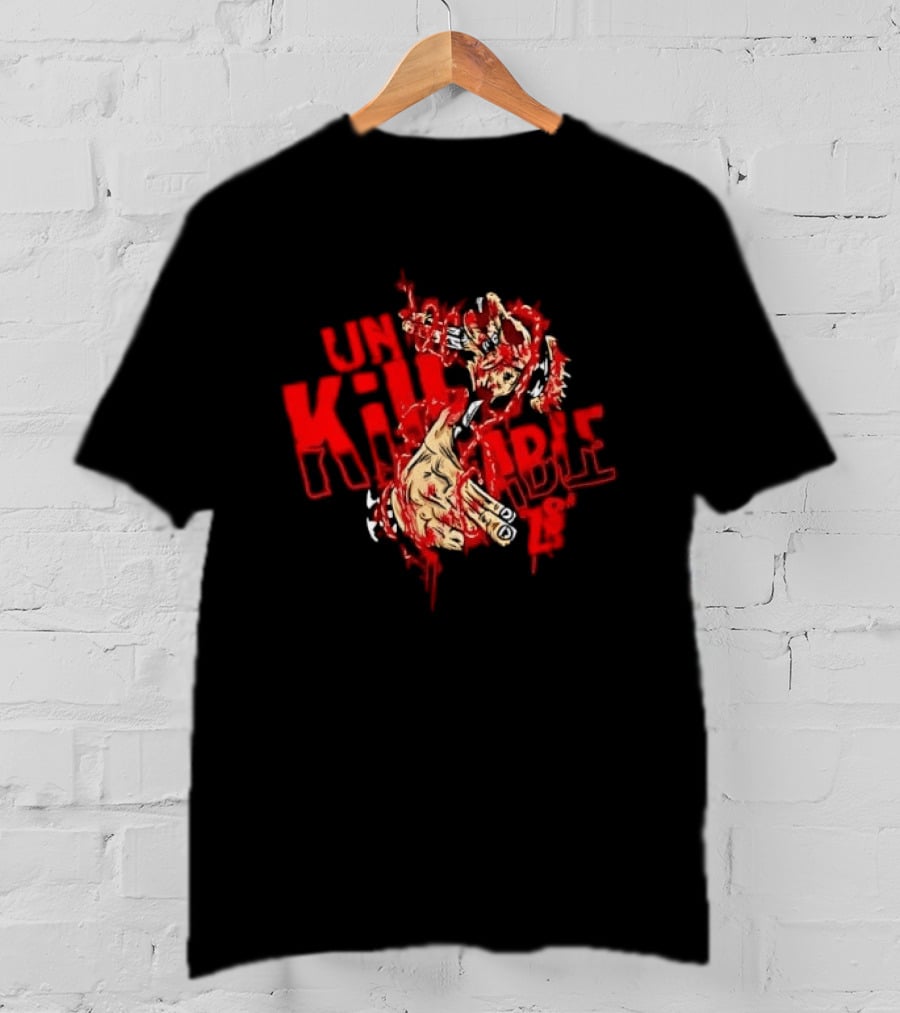 Unkillable Blood Hand Horror Design Men's Clothing T-Shirt
