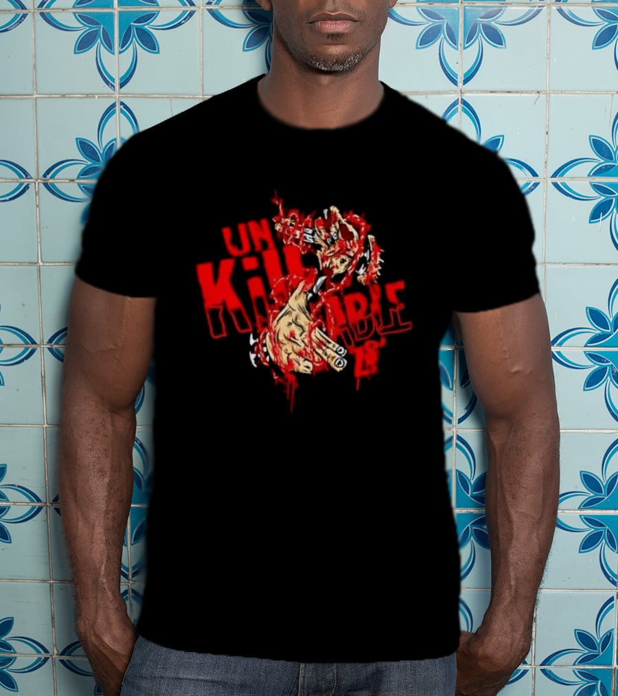 Unkillable Blood Hand Horror Design Men's Clothing T-Shirt