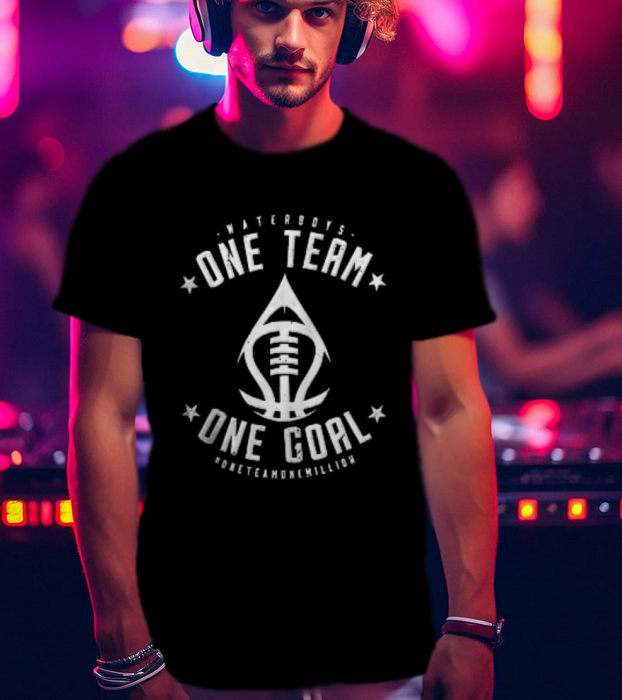 Waterboys One Team One Goal Distressed Water Drop Football T-Shirt