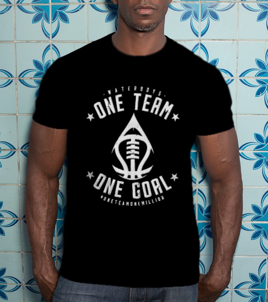Waterboys One Team One Goal Distressed Water Drop Football T-Shirt