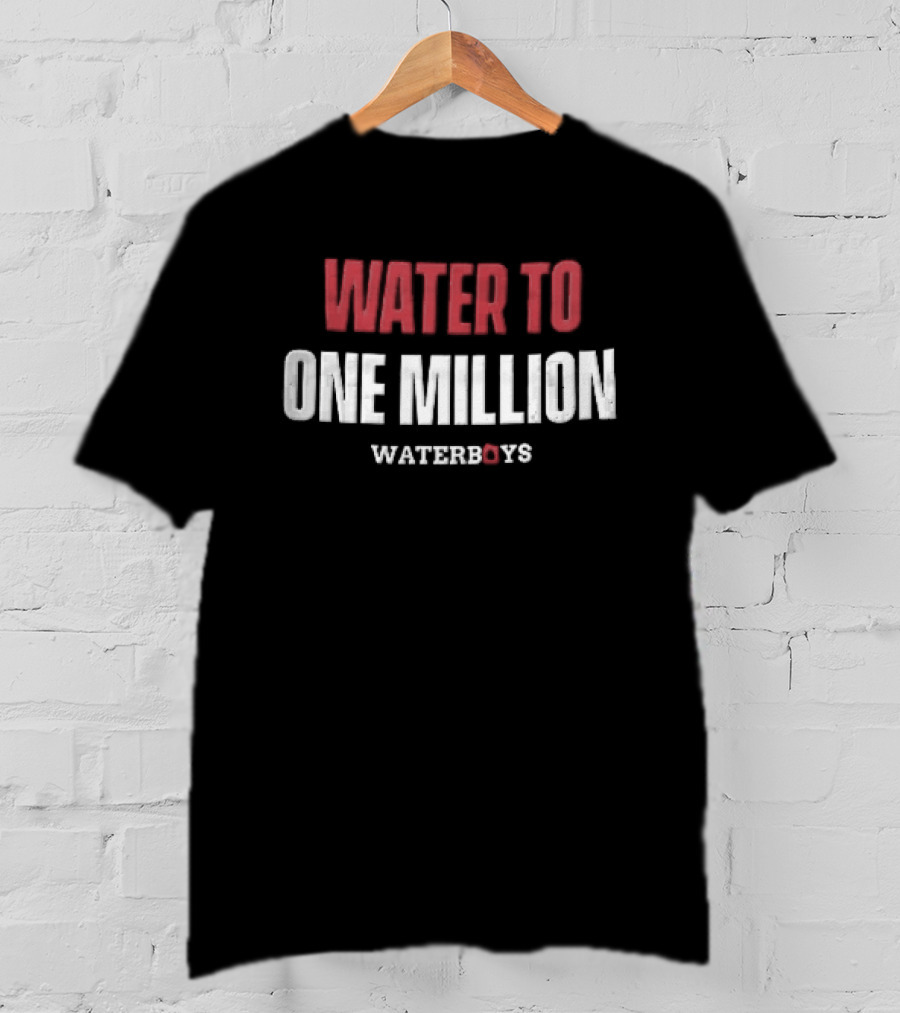 Waterboys Water To One Million Distressed Red White T-Shirt