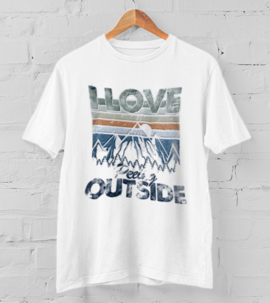 I Love Peeing Outside Mountain Sun Pine Trees T-Shirt