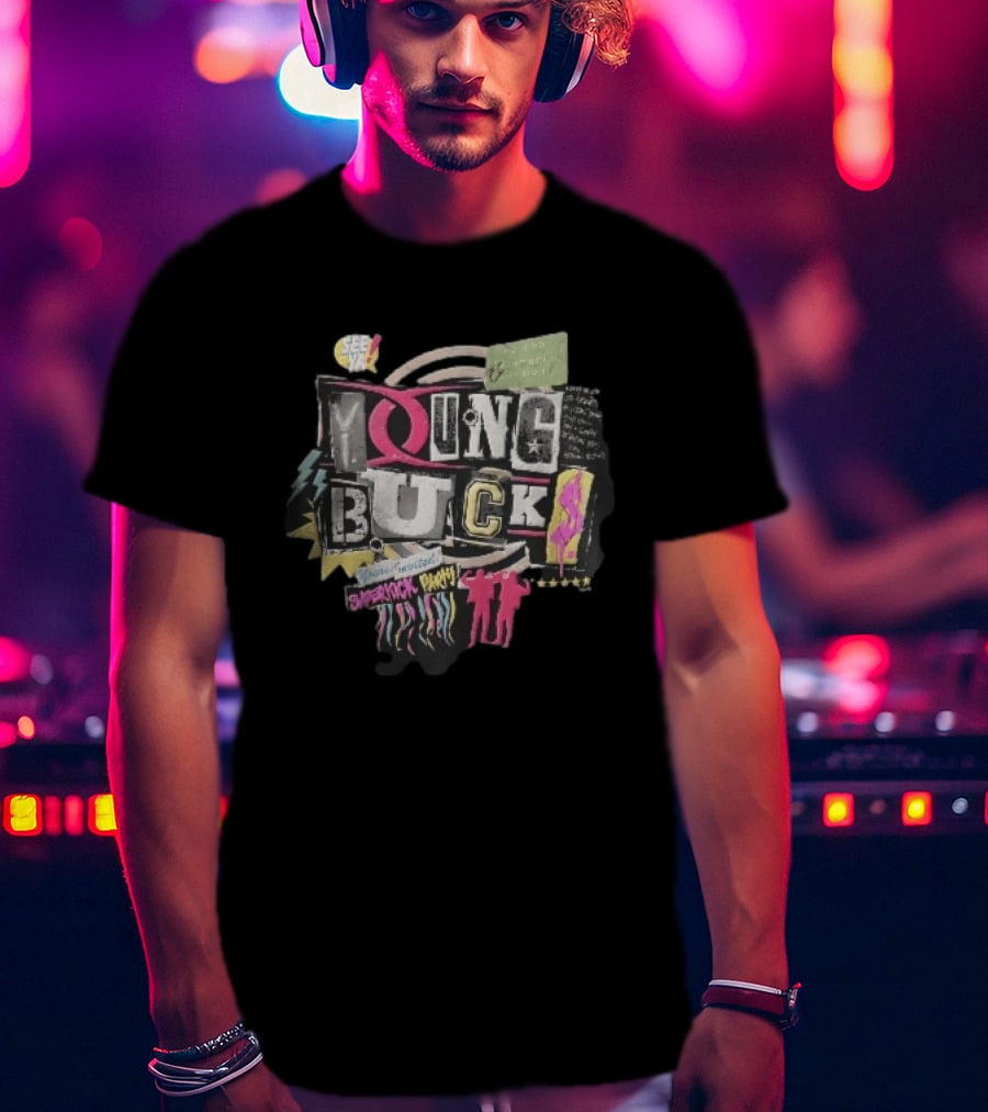 Young Bucks See Ya Rancho Cucamonga Superkick Party Matt Jackson Nick Jackson Distressed Collage T-Shirt