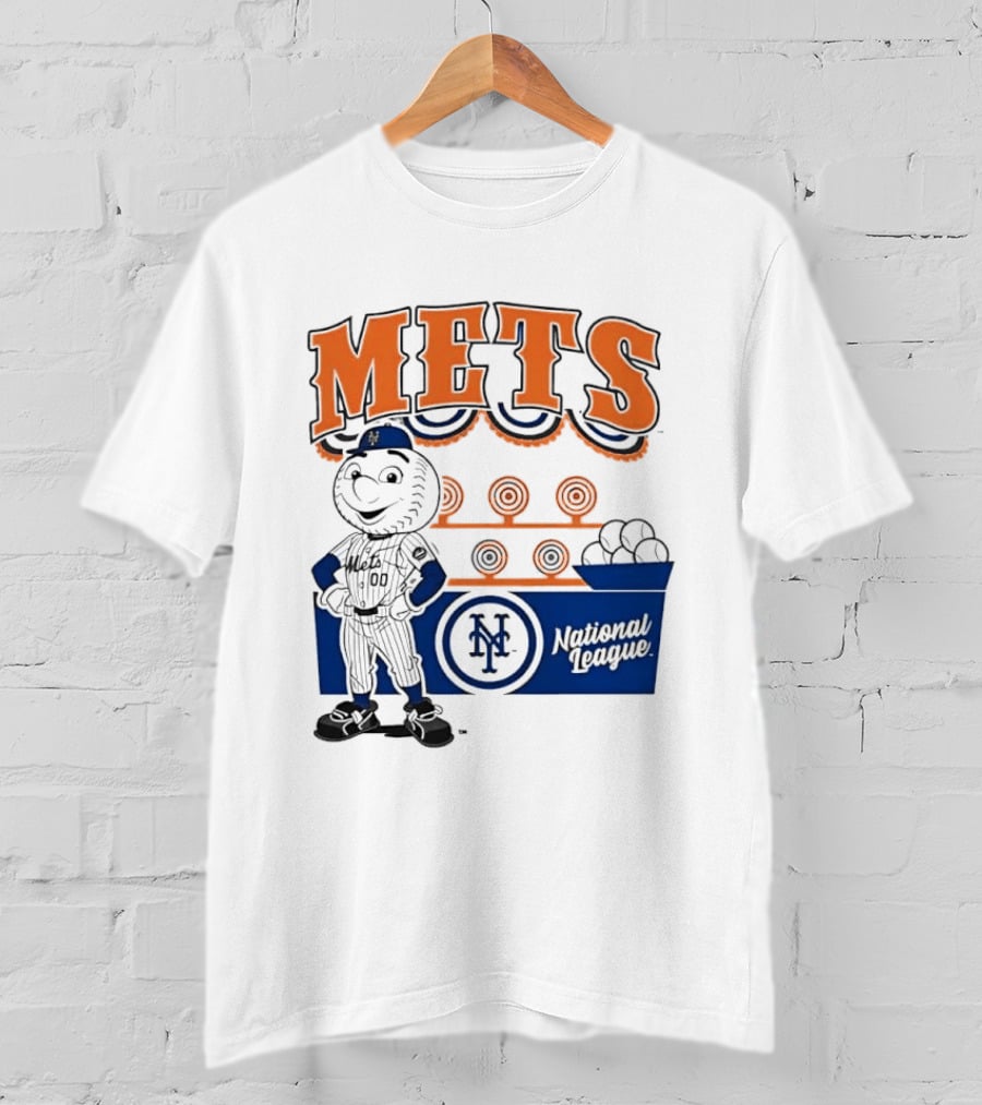 Mitchell & Ness Nostalgia Mets National League Mr. Met Baseball Batting Practice T-Shirt