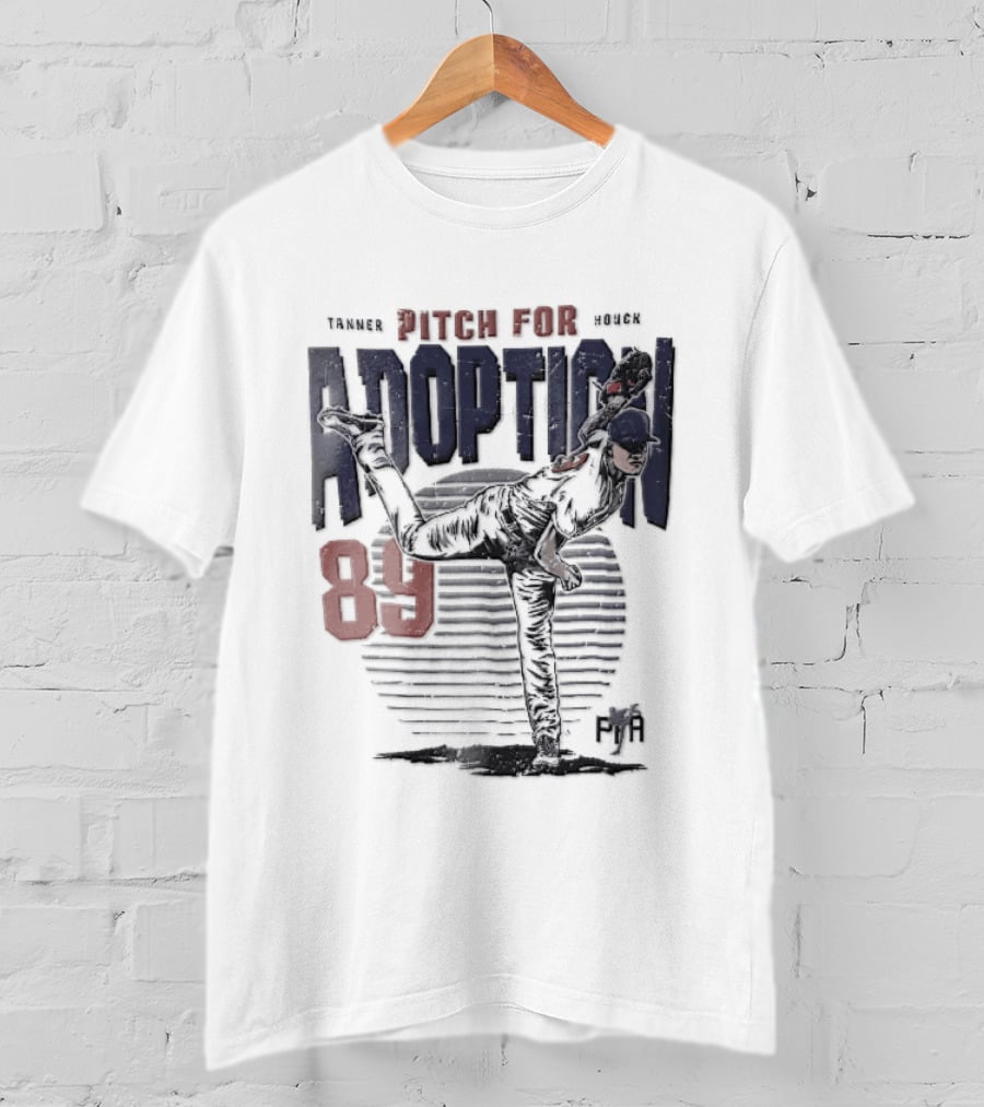 Tanner Houck Baseball Pitcher Adoption 89 Sunburst Stripes Distressed T-Shirt