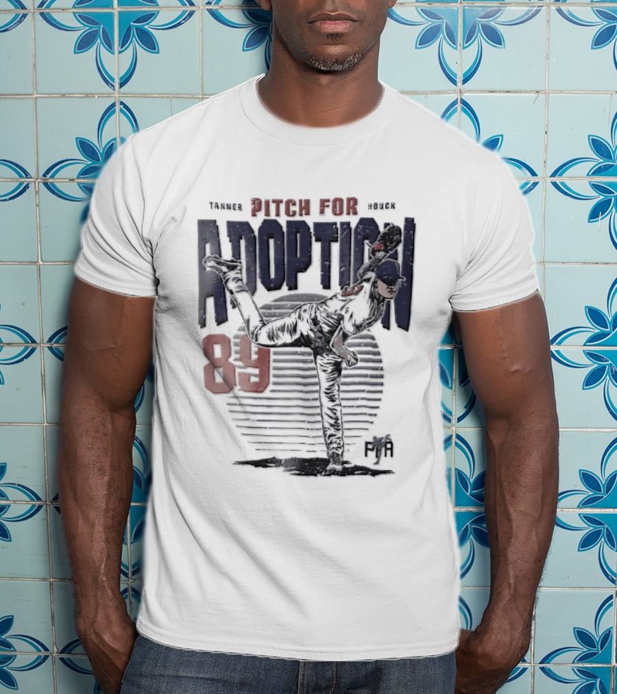 Tanner Houck Baseball Pitcher Adoption 89 Sunburst Stripes Distressed T-Shirt