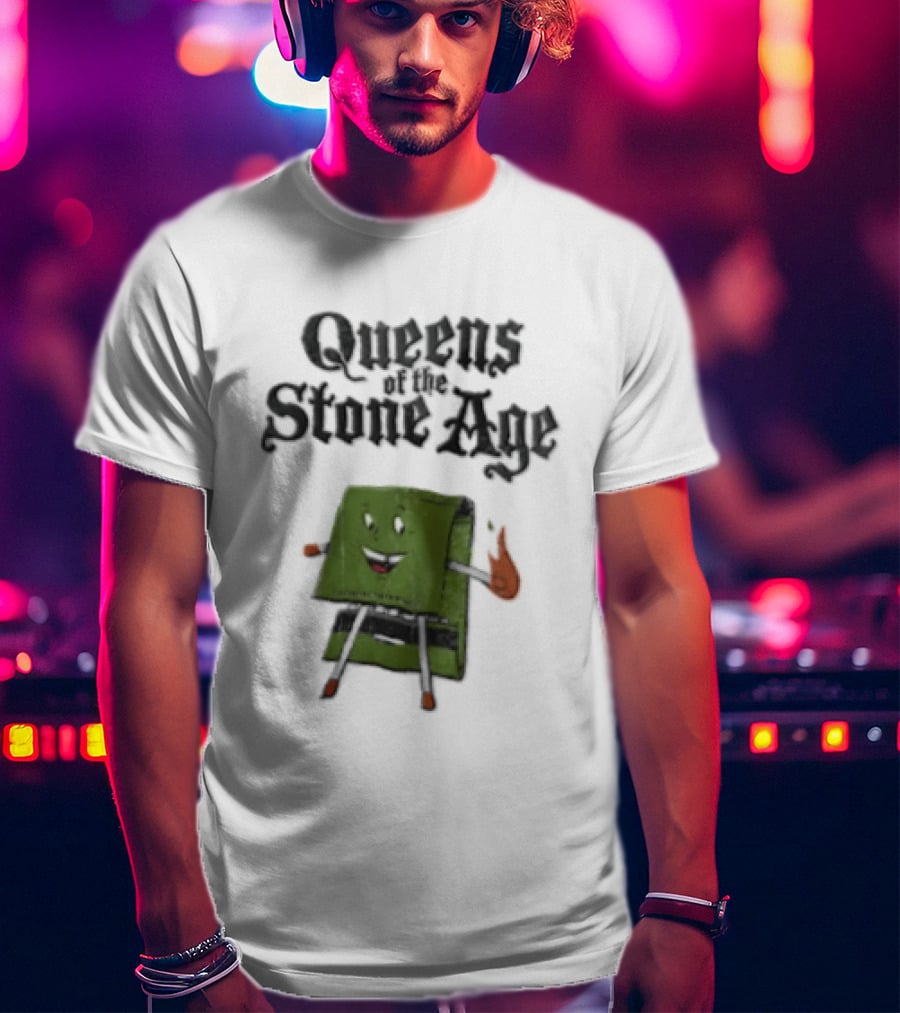 Queens Of The Stone Age Cartoon Matchbook Flame T-Shirt