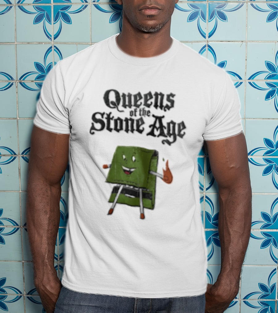 Queens Of The Stone Age Cartoon Matchbook Flame T-Shirt