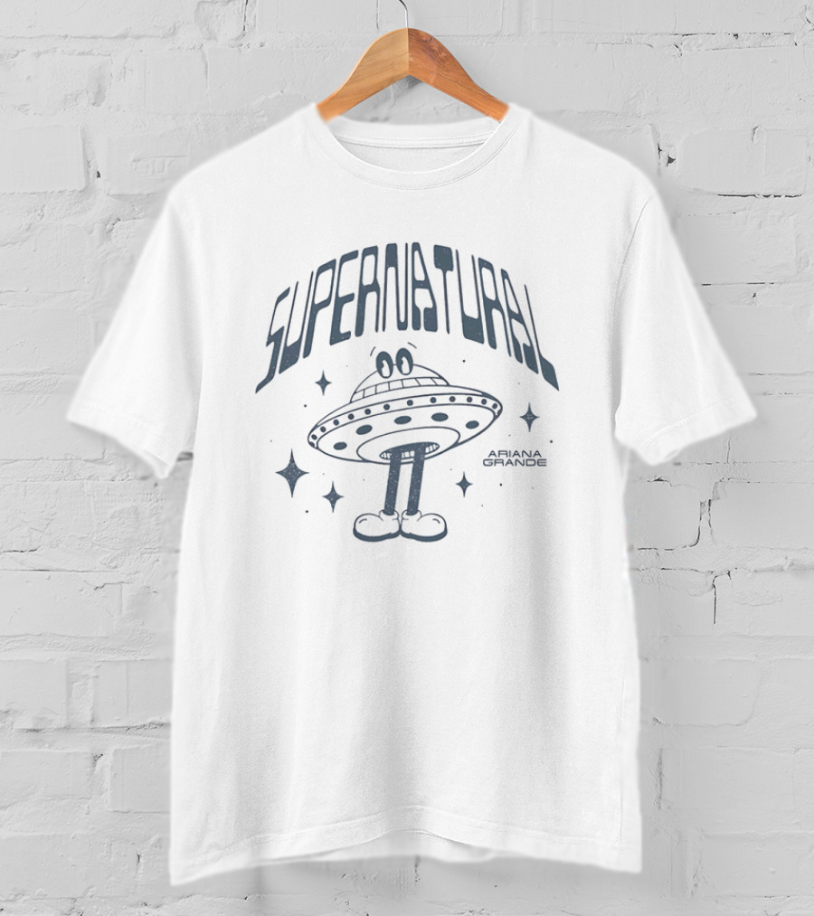 Supernatural UFO Cartoon With Ariana Grande T-Shirt