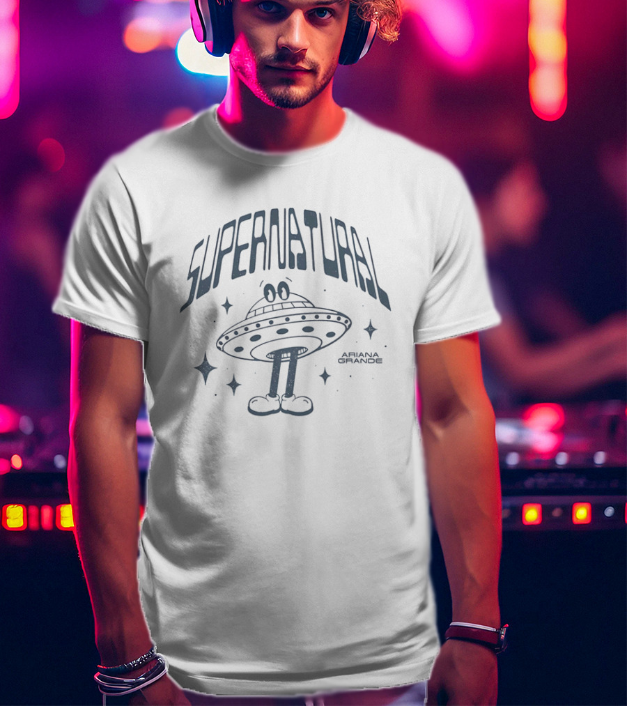 Supernatural UFO Cartoon With Ariana Grande T-Shirt