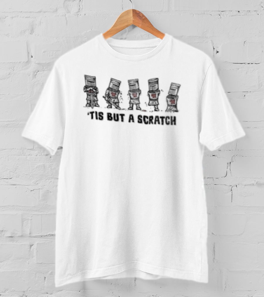 Tis But A Scratch Black Knight Monty Python Severed Limbs John Cleese Progression T-Shirt
