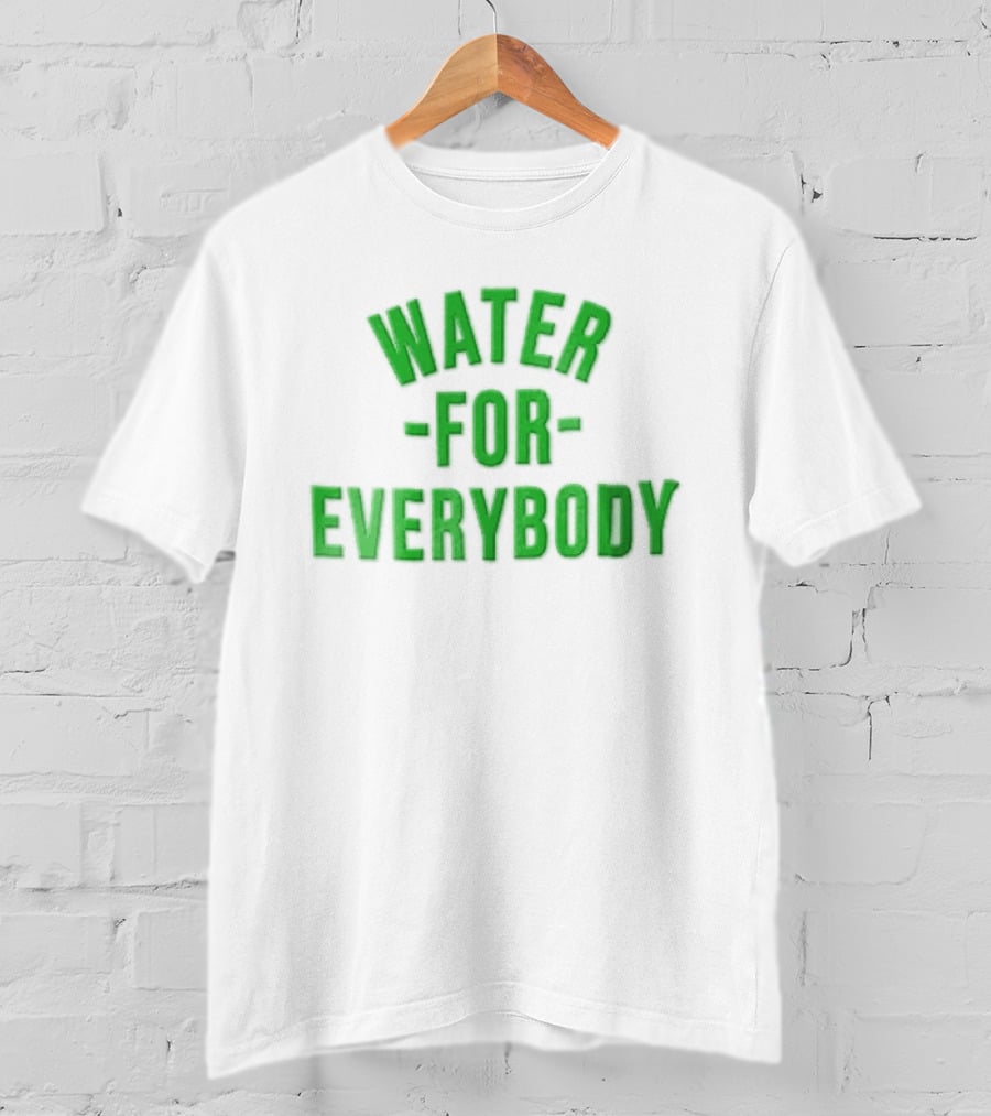 Water For Everybody Bright Green Arched Layout T-Shirt