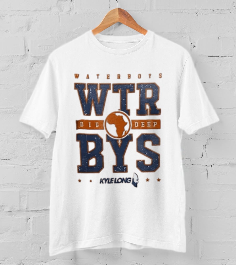 Waterboys WTRBYS Dig Deep Africa Map Distressed Design Kyle Long T-Shirt