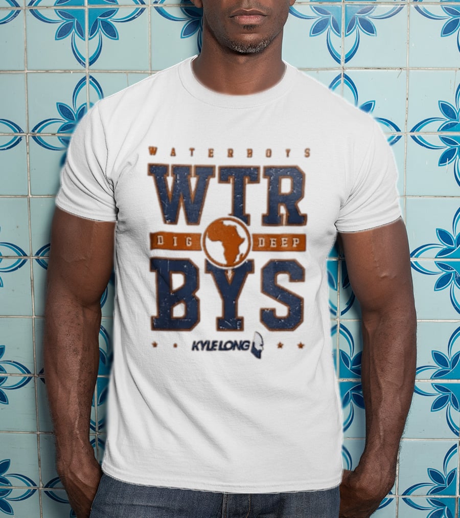 Waterboys WTRBYS Dig Deep Africa Map Distressed Design Kyle Long T-Shirt