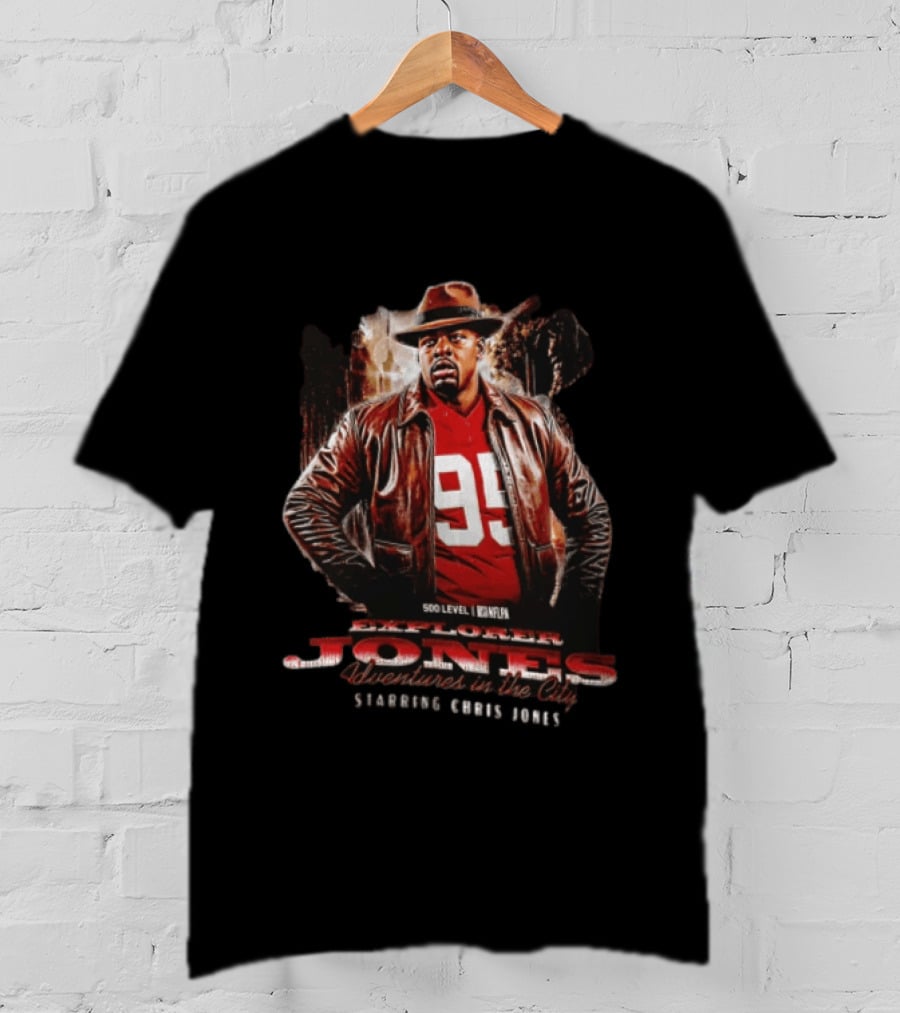 Explorer Jones Adventures In The City Starring Chris Jones 95 NFLPA 500 Level T-Shirt