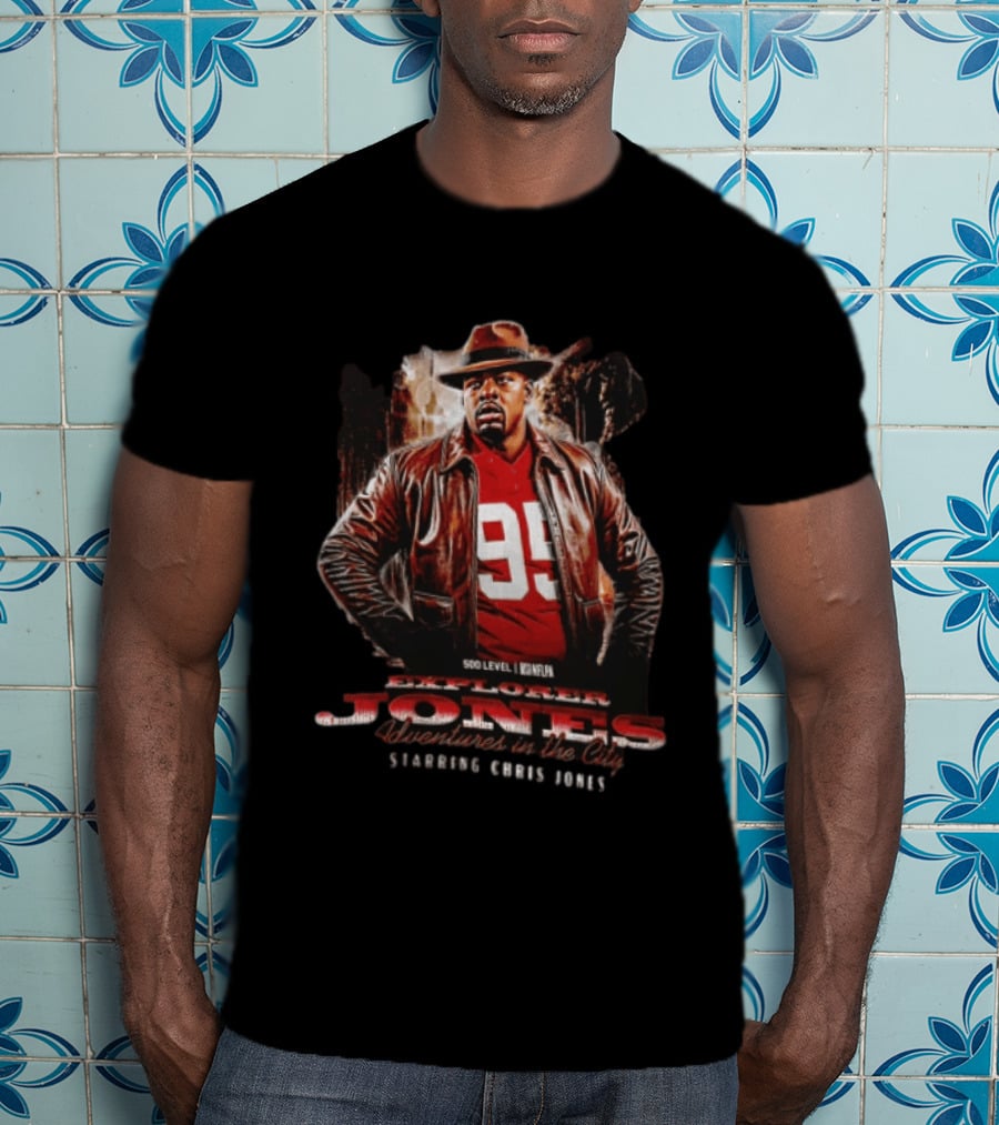 Explorer Jones Adventures In The City Starring Chris Jones 95 NFLPA 500 Level T-Shirt