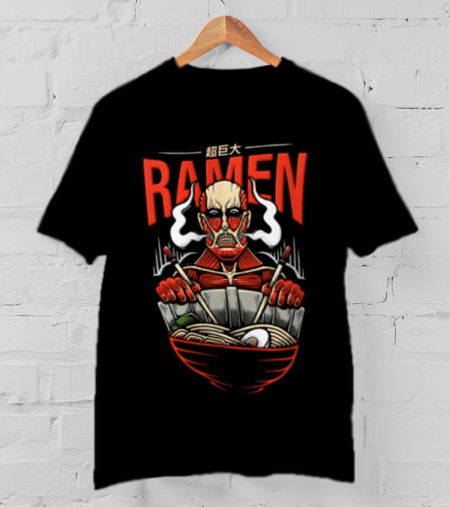Titan Sized Ramen Colossal Noodles And Broth Delight T-Shirt