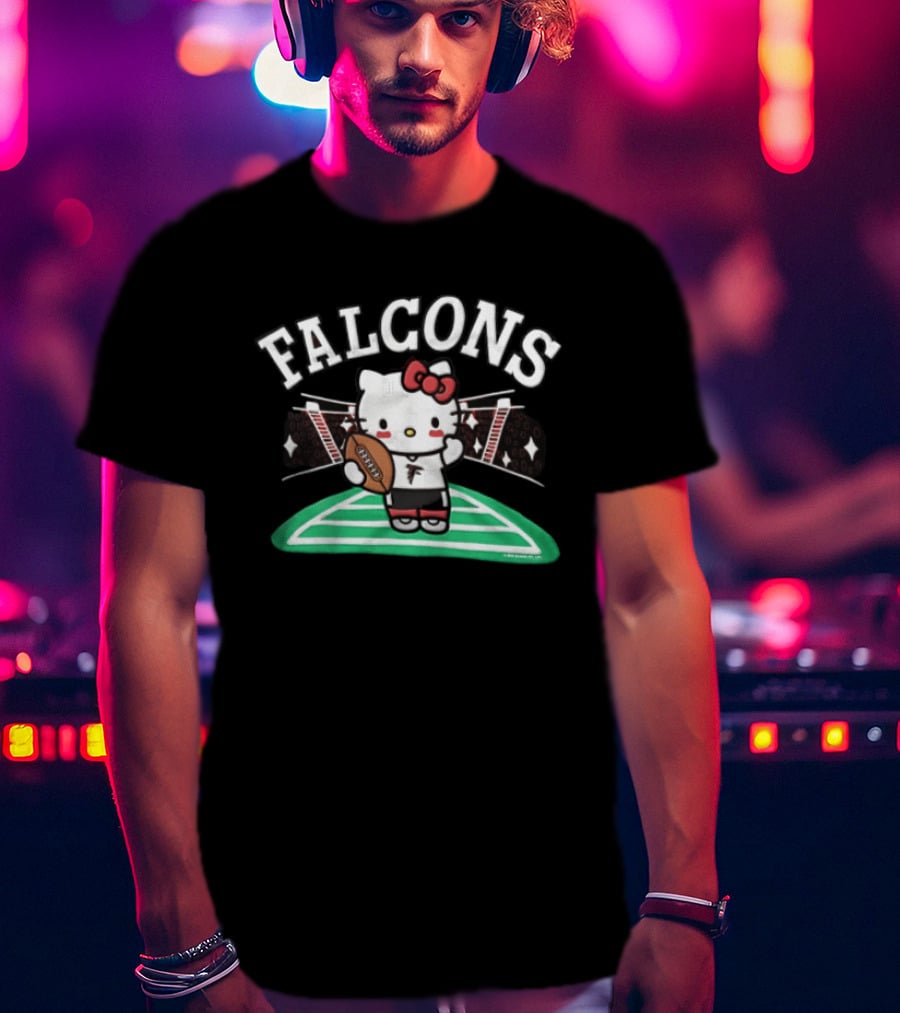 Hello Kitty Falcons Football Collaboration T-Shirt