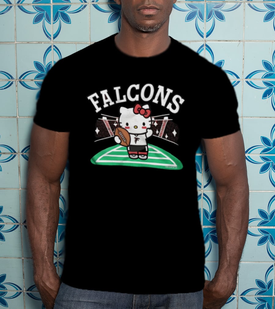 Hello Kitty Falcons Football Collaboration T-Shirt