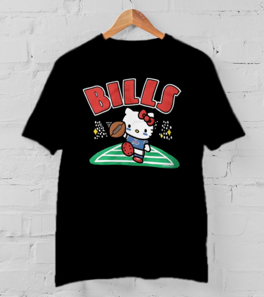 Hello Kitty Buffalo Bills Football Style Collaboration T-Shirt
