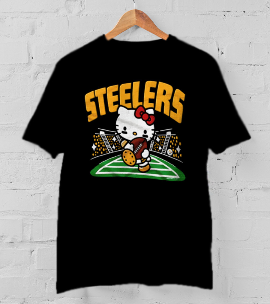 Hello Kitty Pittsburgh Steelers Football Collaboration T-Shirt