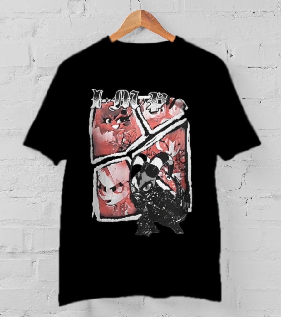 I M P Helluva Boss Chibi Characters Comic Panel T-Shirt