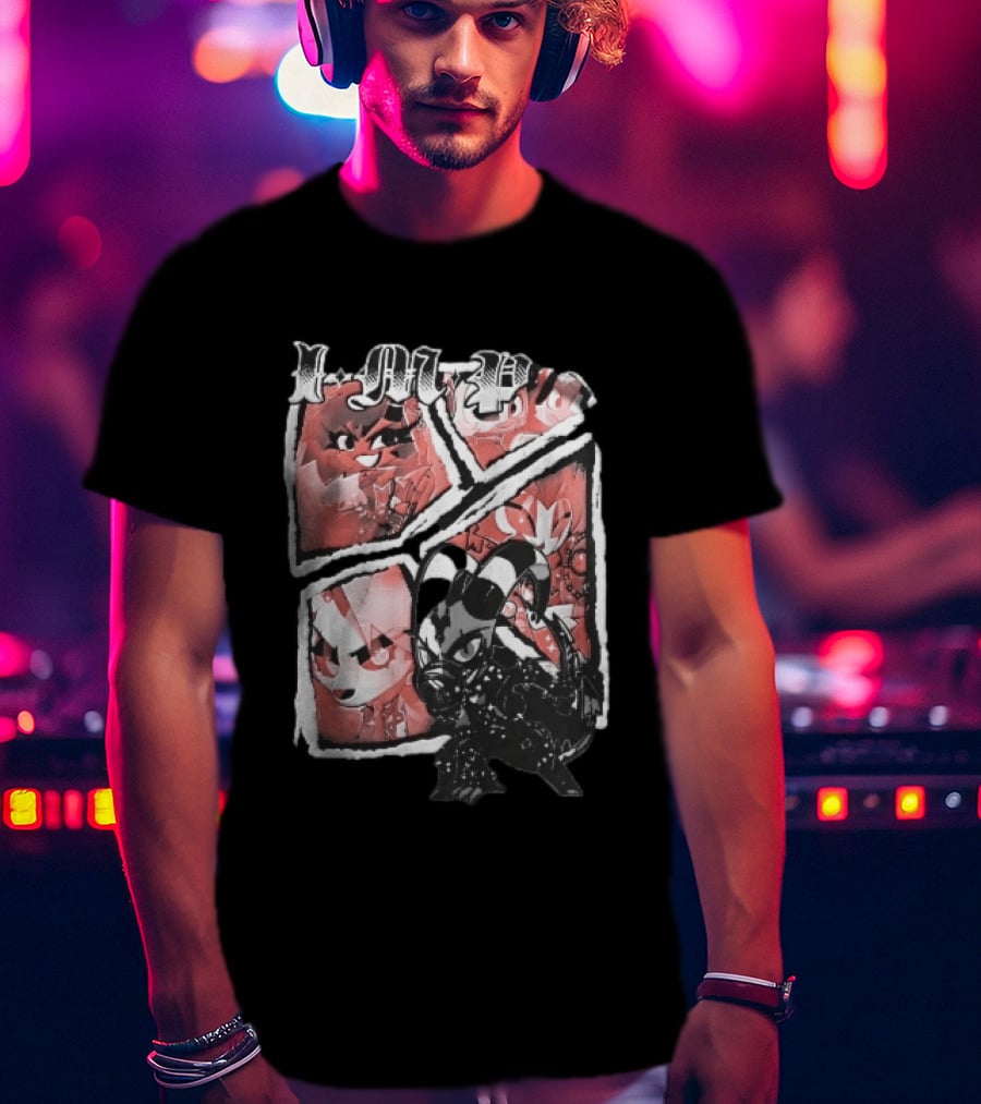 I M P Helluva Boss Chibi Characters Comic Panel T-Shirt