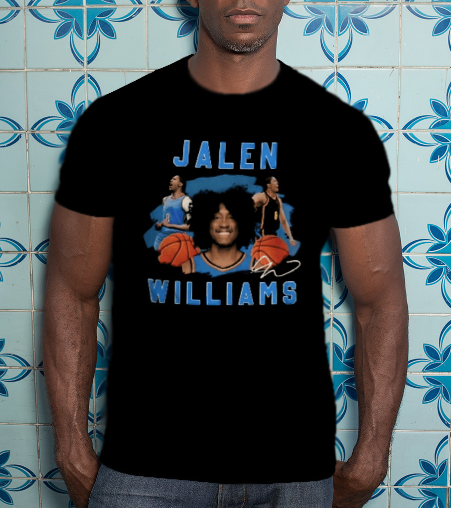 Jalen Williams Basketball Player Collage Bootleg T-Shirt