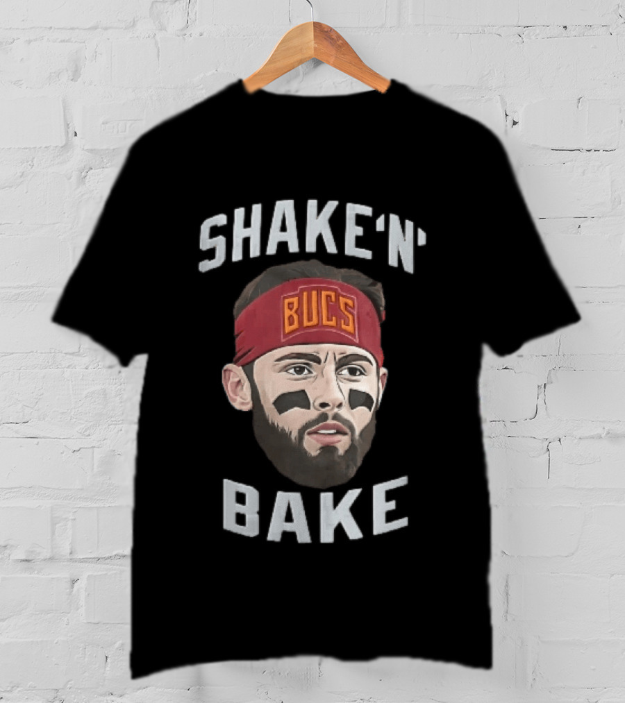 Tampa Bay Buccaneers Shake N Bake Bucs Eyeblack Red Headband Caricature T-Shirt