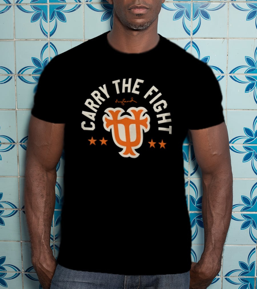 Carry The Fight Tennessee Volunteers Iconic Insignia With Stars T-Shirt