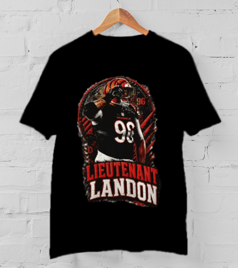Lieutenant Landon 96 Cincinnati Bengals Football Salute T-Shirt