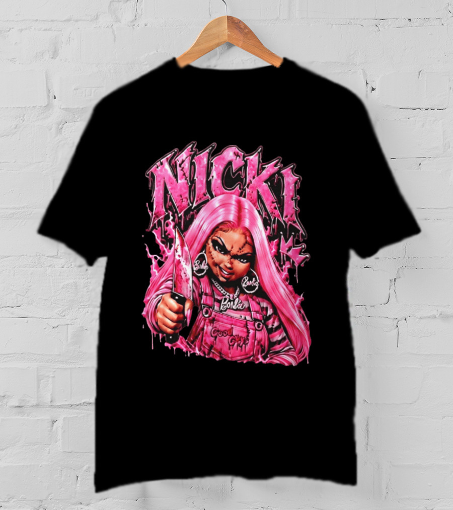 Nicki Chucky Barbie Good Guys Pink Halloween 2026 T-Shirt