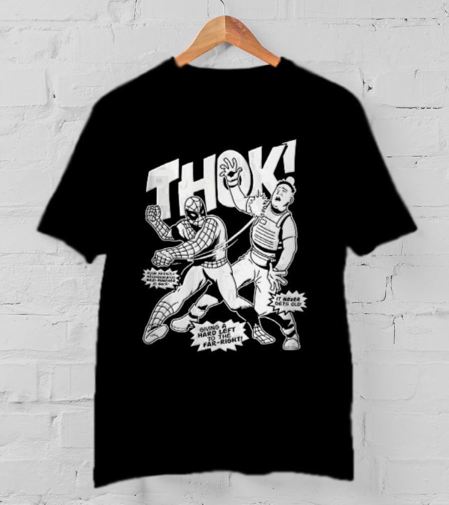Spider Man Thok Nazi Puncher Far Right Comic Line T-Shirt