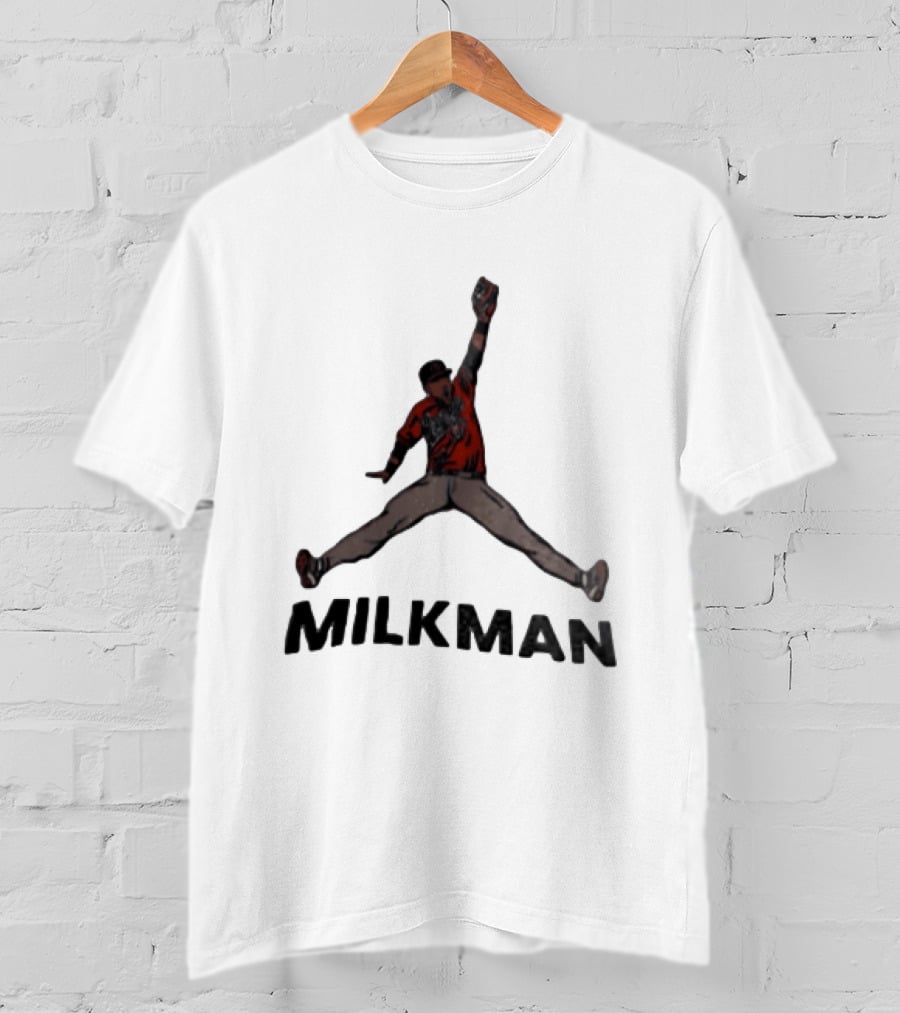 Atlanta Braves MLB Milkman Michael Harris II Jumpman Pose Catching 23 T-Shirt