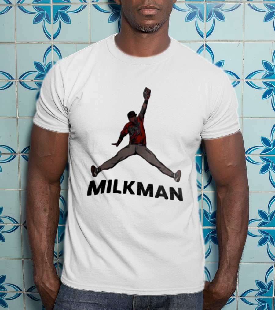 Atlanta Braves MLB Milkman Michael Harris II Jumpman Pose Catching 23 T-Shirt