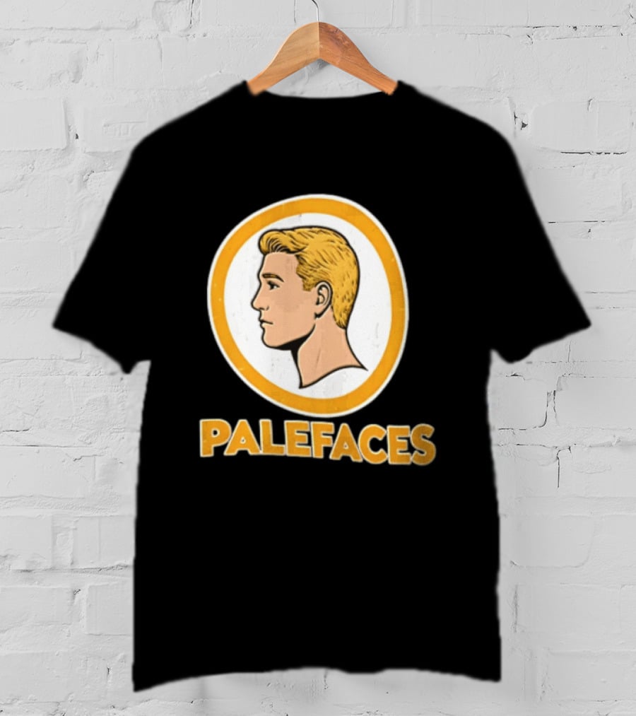 Palefaces Distressed Blonde Male Profile Circular T-Shirt