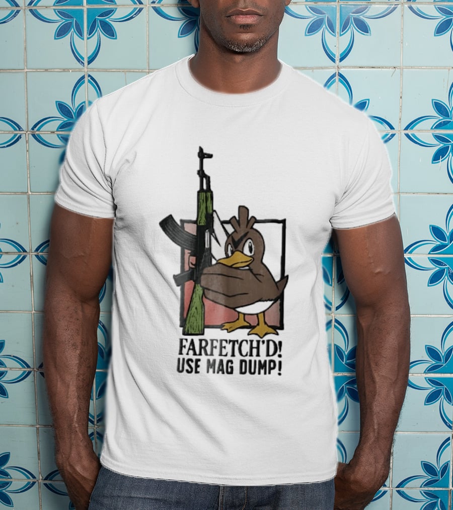 Farfetch'd Use Mag Dump Pok Mon Holding AK47 Rifle T-Shirt