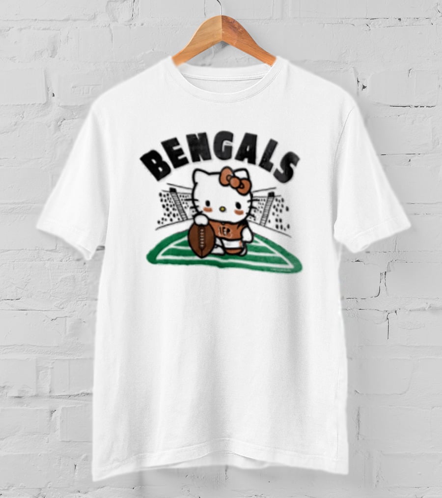 Hello Kitty Cincinnati Bengals Football Collaboration T-Shirt