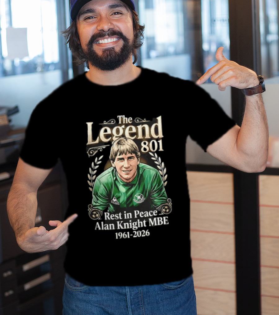 Portsmouth FC The Legend 801 Alan Knight MBE 1961 2026 Goalkeeper Laurel Wreath T-Shirt