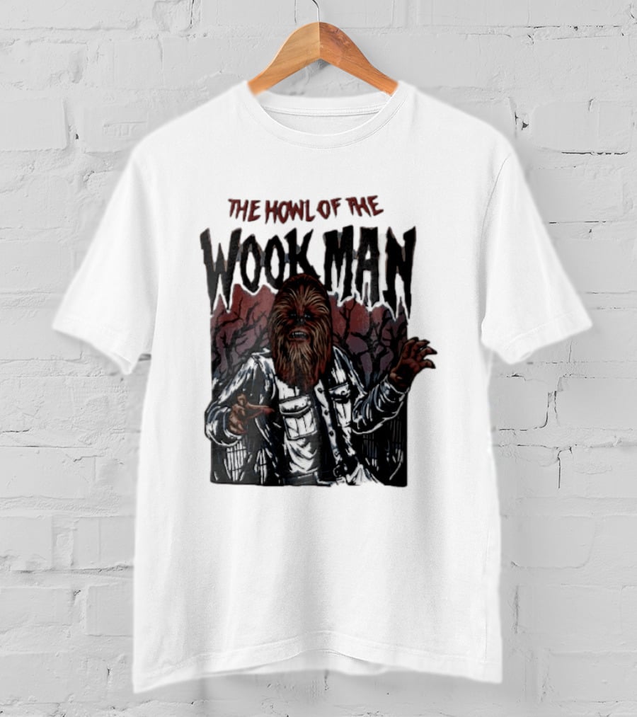 The Howl Of The Wook Man Chewbacca Werewolf Spooky Forest Horror Flannel Jacket T-Shirt
