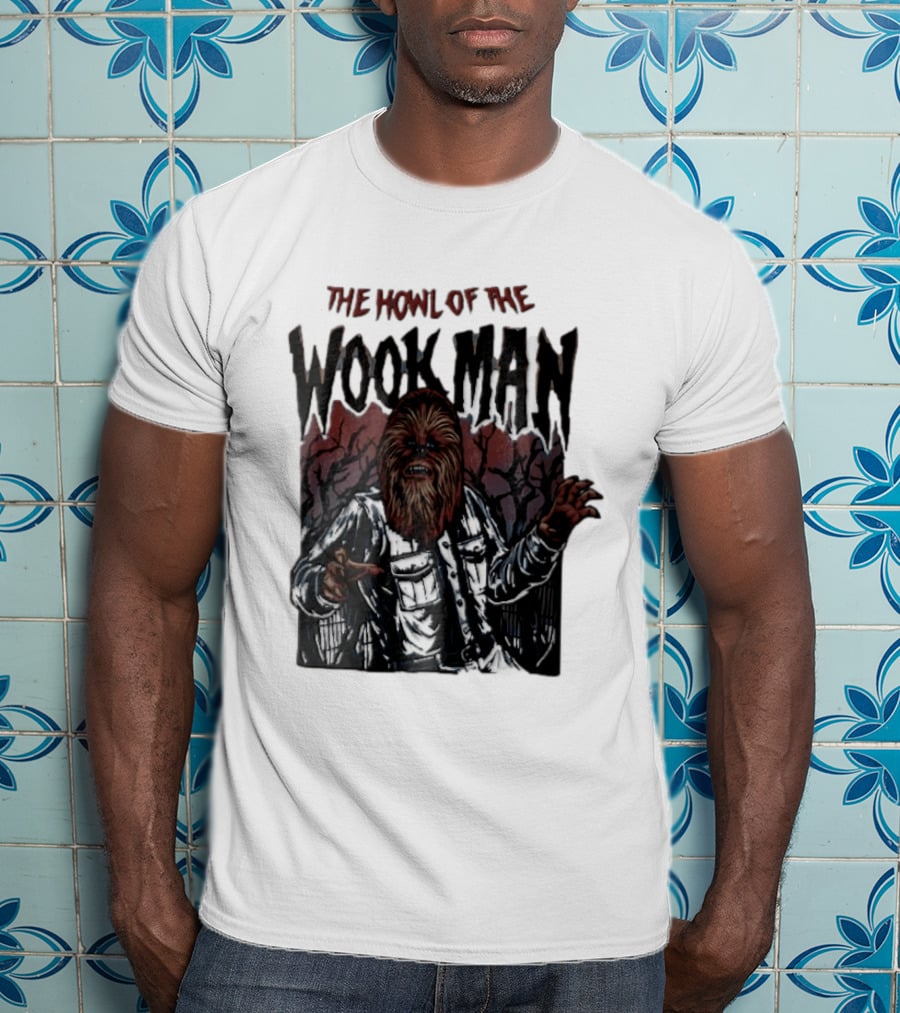 The Howl Of The Wook Man Chewbacca Werewolf Spooky Forest Horror Flannel Jacket T-Shirt